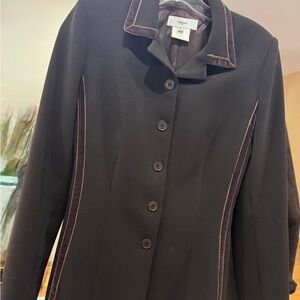 Vertigo Brown Blazer with Velvet Accents